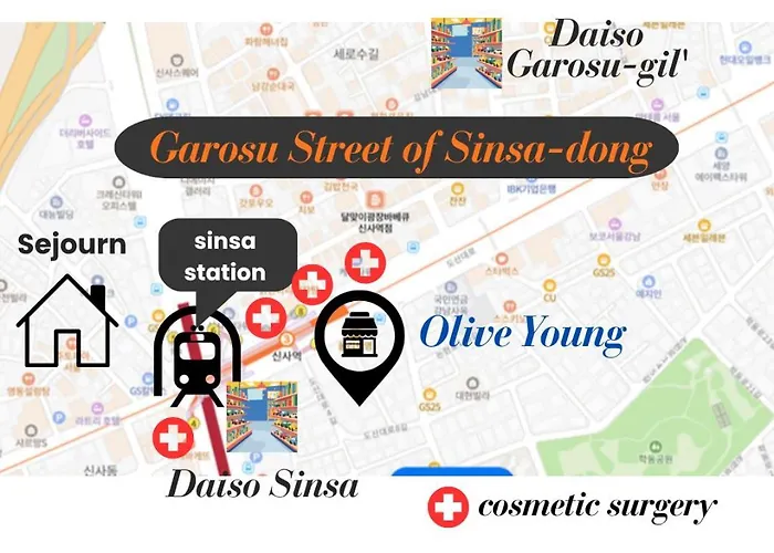 Apartamento 신사역2분#초역세권강남역10분내#성형외과#대인원최대10인가능#오픈할인가 Seúl
